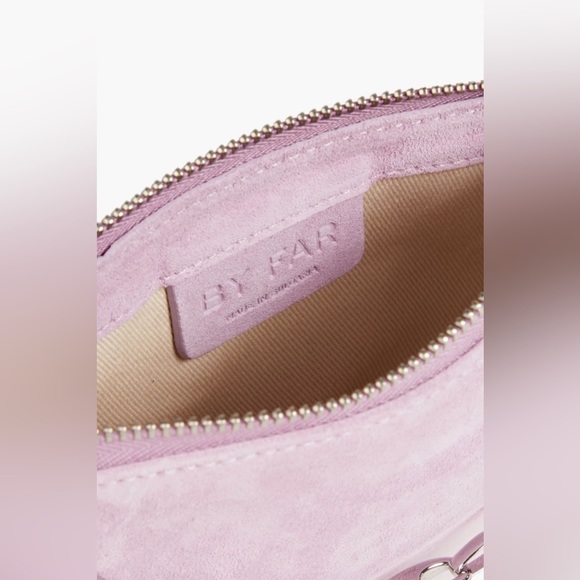BY FAR Mini Rachel Shoulder Bag in Purple Suede - Picture 8 of 8